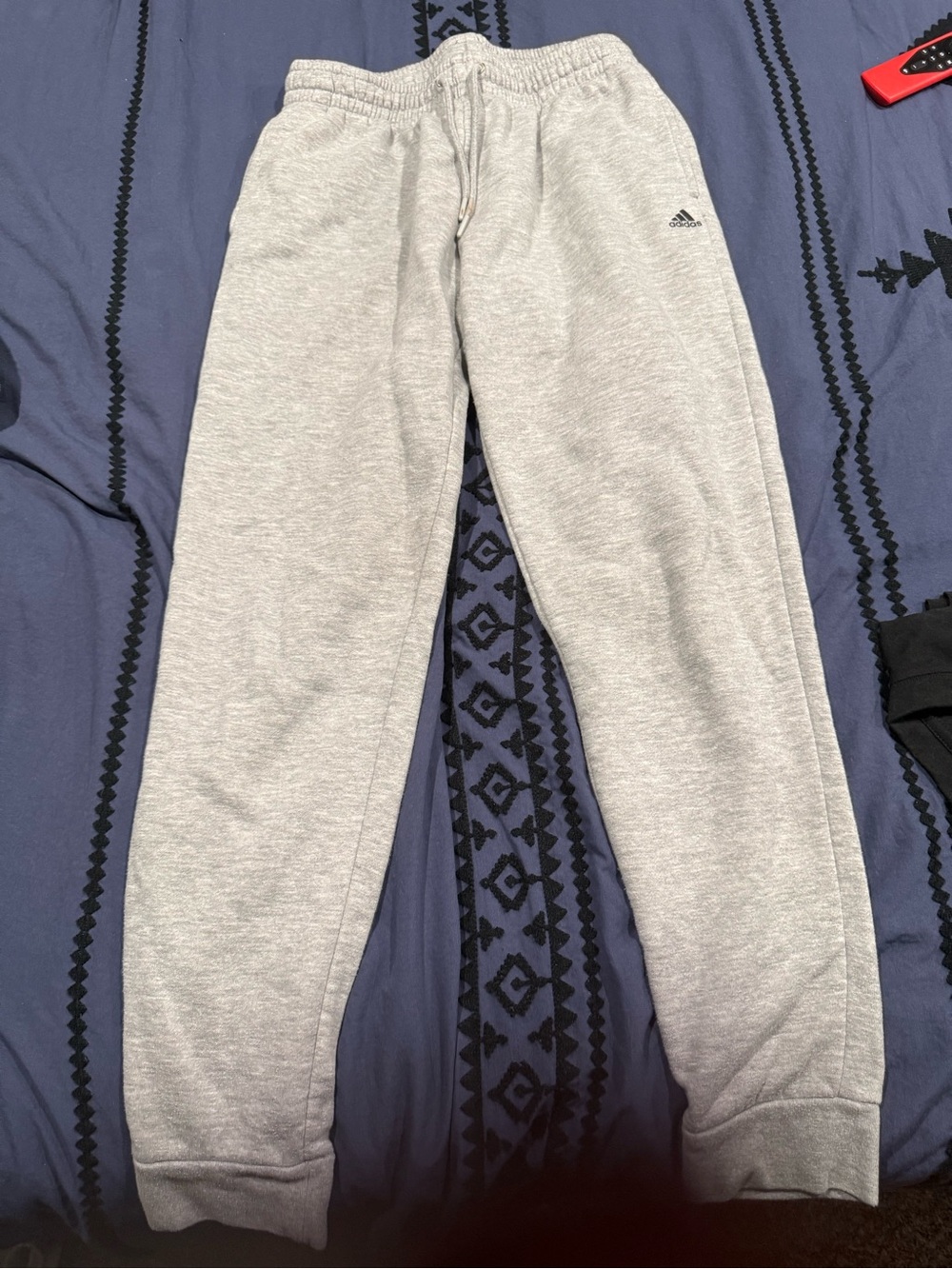 adidas Light Gray Boys' Fleece Jogger Pants